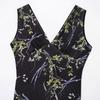 2025 Spring/Summer Women's European & American Style Waist-Hugging Sexy Printed Dress