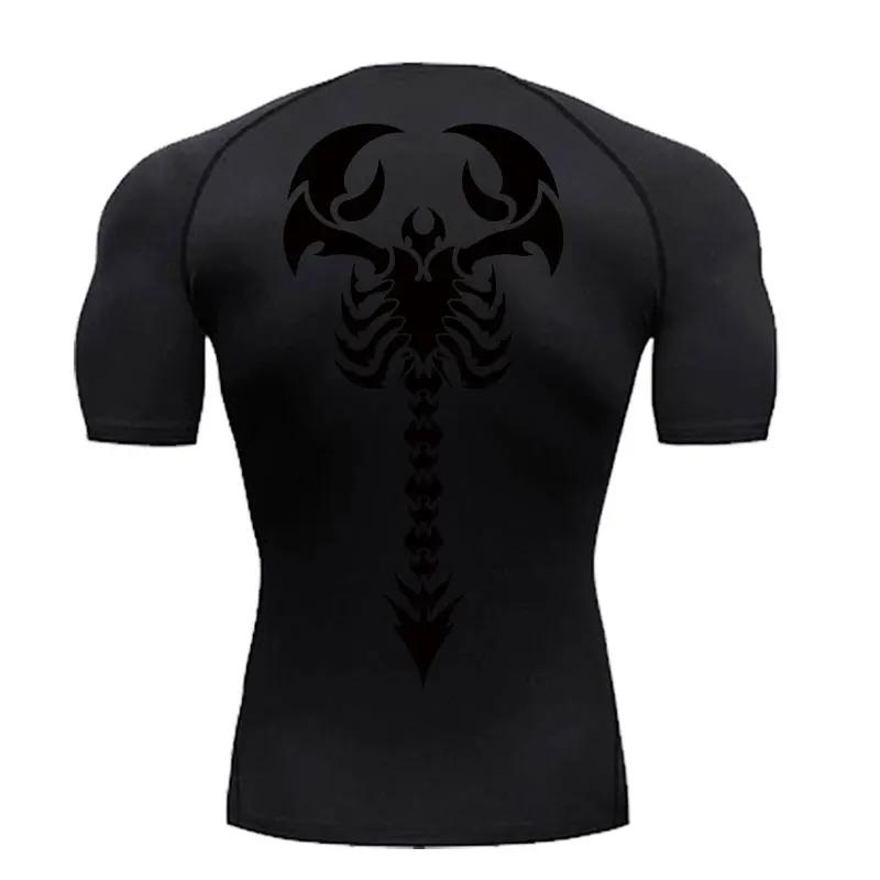 Men's Gym Clothing Sun Protection Sports Second Skin Running T-shirt  Fitness  Long Sleeves Compression Shirt Workout Clothing