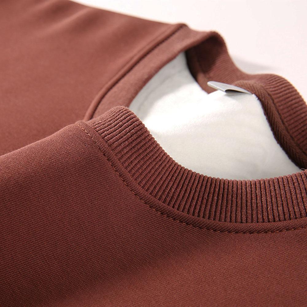 Men's Women's 100% Cotton Oversized Winter Clothes Plus Velvet Top Blouse Long Sleeve T-Shirts Pullovers Sweatshirts For Men
