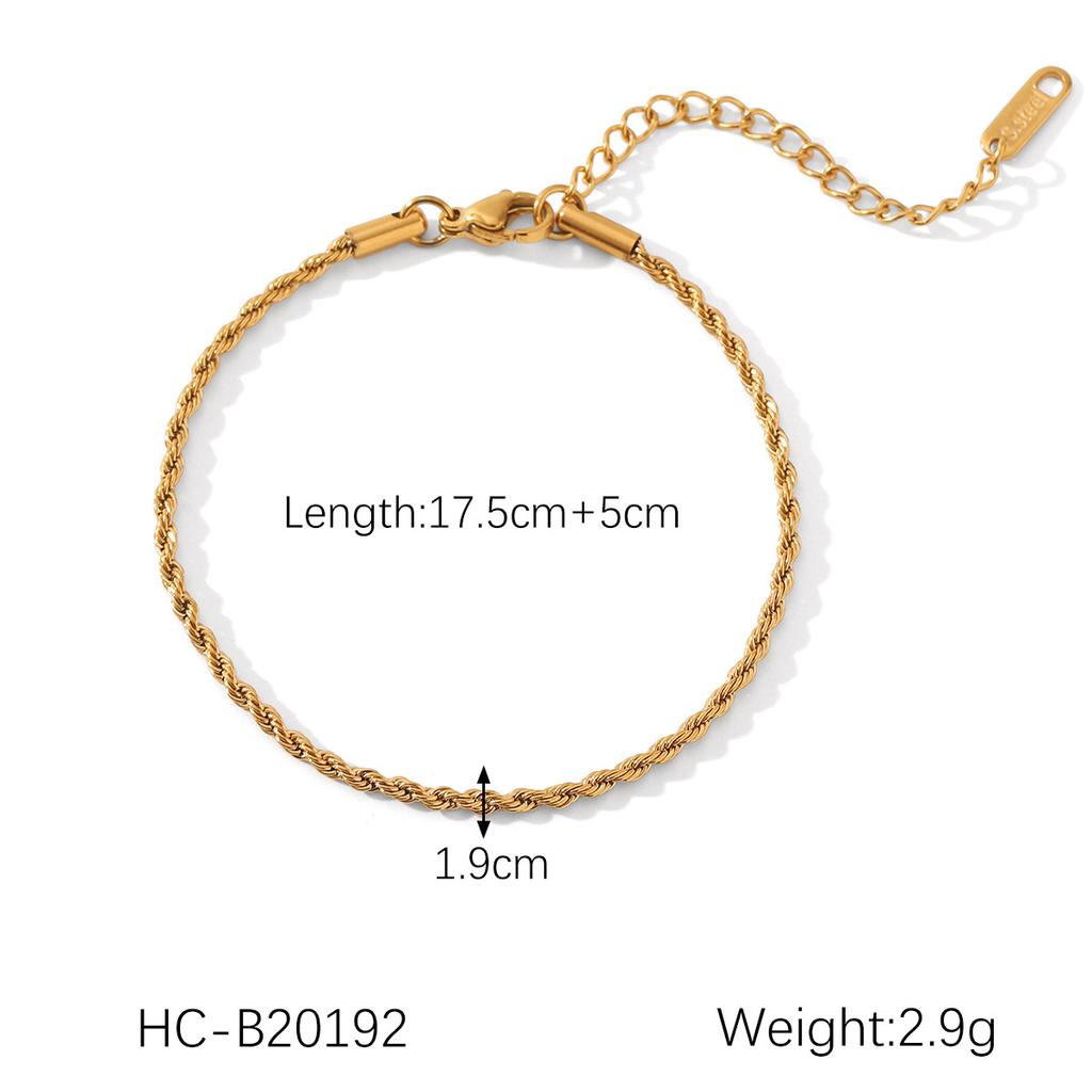 Fashion Multi Chain Bracelet Twist Blade Figaro Snake Chain Design Long Lasting Jewelry