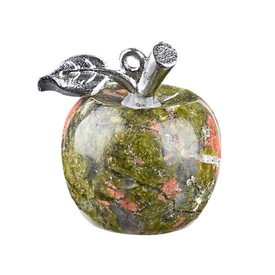 

DIY Necklace Pendant Fruit Shape Natural Faux Crystal Pendant with Electroplated Silver Leaf Buckle 20mm Mini F