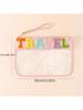 1PC Makeup Bag Transparent Cute ID Bag Waterproof Portable Handbag Large Capacity Makeup Bag