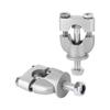 2PC 7/8'' 22mm Motorcycle Handle Bar Mounting Handlebar Risers Clamp Silver Mount Mounting Riser Clamp Motorbike Motorcycle New