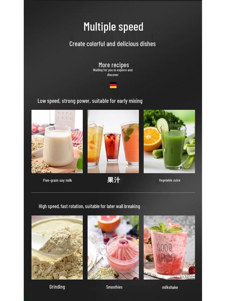 Multi-Functional High-Power Blender, Food Processor, Meat Grinder, and Juicer
