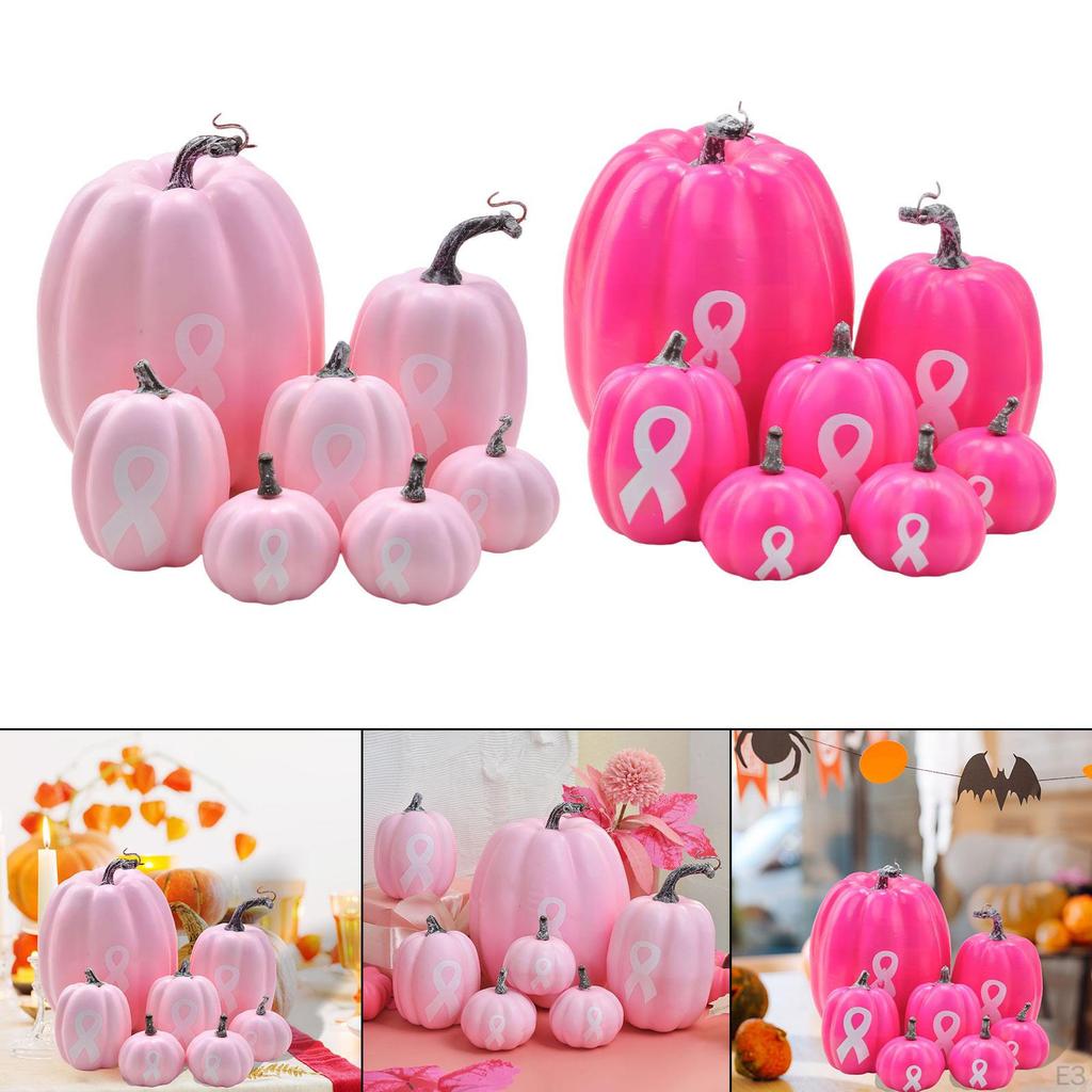 7 Artificial Fall Pumpkins for Decorating, DIY Craft, Faux Foam Fall, Decorating
