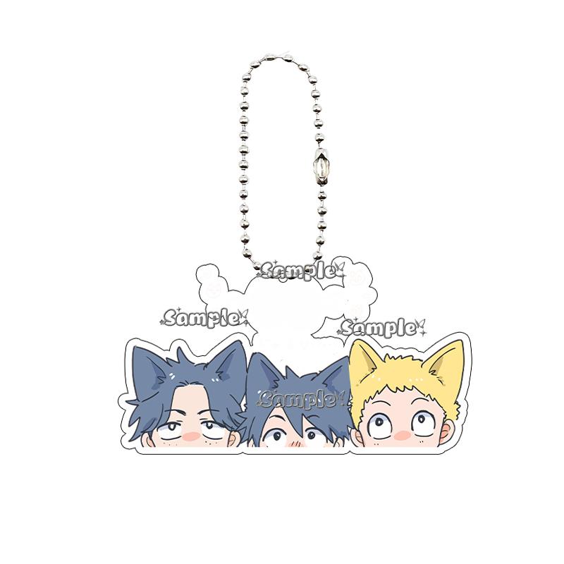 Cartoon Zoro Usopp Luffy Anime Characters Acrylic Keychain Ornaments Fashion Cool Figure Charm Backpack Accessories Keyring Toys