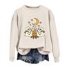Damen Oberteile Damen Langarm Sweatshirt Lässig Rundhals Locker Geschnitten Pullover Fleece Oberteile