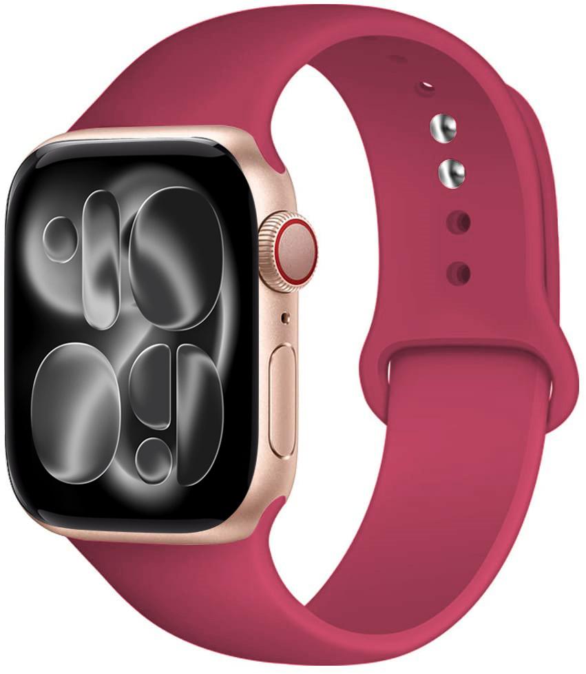 Silicone strap For Apple Watch 11 band 44mm 40mm 49mm 45mm 41mm 38 46mm 42mm correa bracelet iWatch series 9 8 7 6 SE ultra 2 3