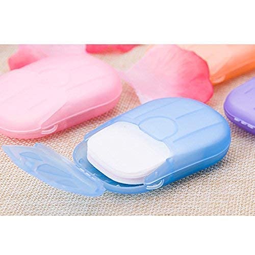 Instakart 10 Packet 20 pc Each Packet Soap Paper Washing Hand Bath Clean Scented Slice Outdoor Travel Sheets Disposable Box Soap Portable Mini Pape