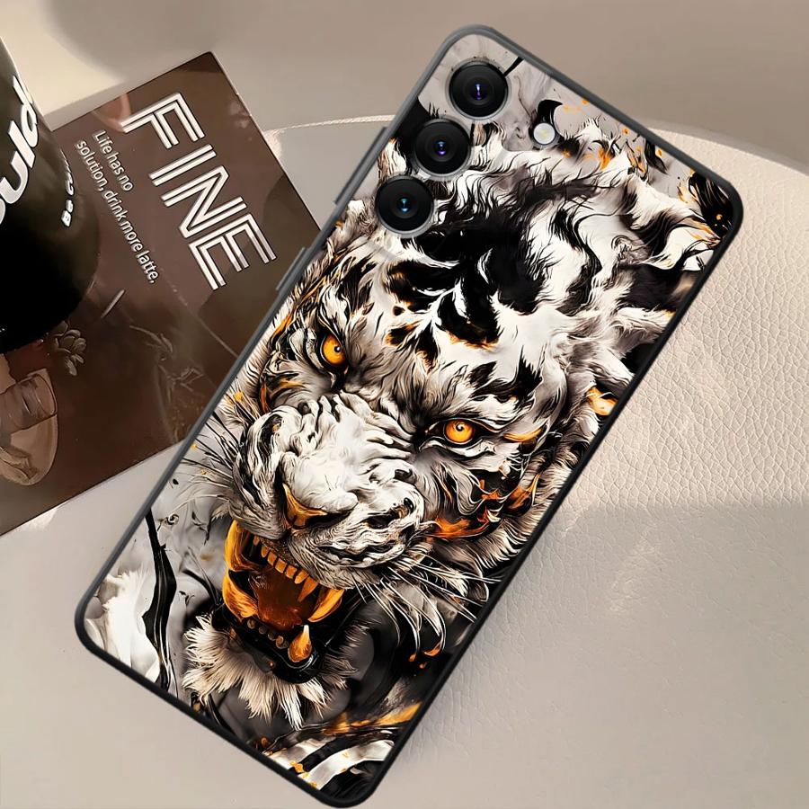 Funda Phone Cover Case for Samsung Galaxy A50 A12 A13 A20 A15 A04 A70 A17 A06 A05 A16 A40 Cool Tiger