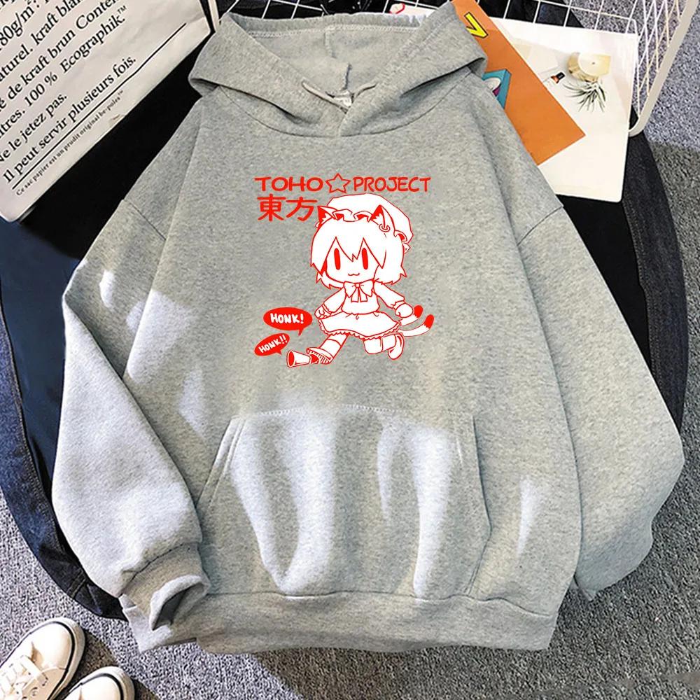Japanischer Anime Touhou Project Shrine Maiden Süße Hoodies Kawaii Manga Sweatshirt Männer/Frauen Kleidung Fleece High Street Streetwear