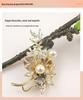 Elegant Pearl & Zircon Rose Brooch Corsage