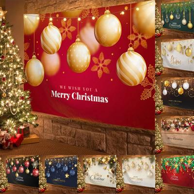 Christmas Tapestry Festive Decor Home Living Room Bedroom Background Garden Posters for Outside Large Wall Hanging Beach Towel