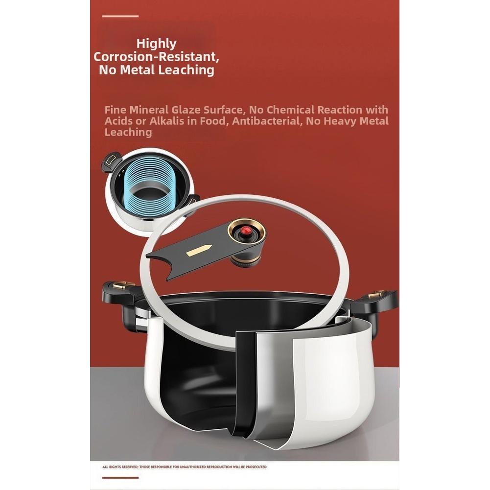 7L Enamel Coated Cast Iron Soup Pot with Glass Lid for Induction Gas Electric Stove Use NonCoating Cooking Pot