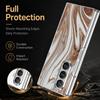Watercolor Marble Case For Samsung Z Fold 8 Ultra 7 6 5 Hybrid 3in1 Leather Skin Plating Folding Phone Cover For Galaxy Z Fold8 Fold7 Fold6