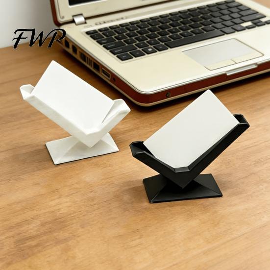 Card Holder With Texture 3D Printed Business Holder, Display Rack, No Burrs Organizer Inclined Design Stand for Office Desk Accessory Durable Case