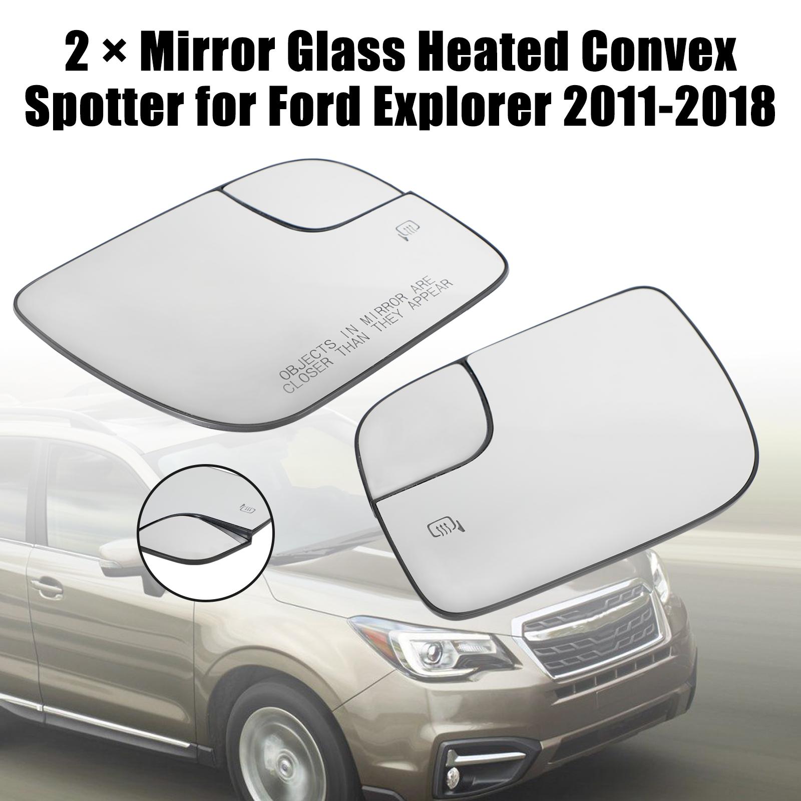 

2 × Зеркальное стекло с подогревом, выпуклое, с зоной обзора для Ford Explorer 2011-2018