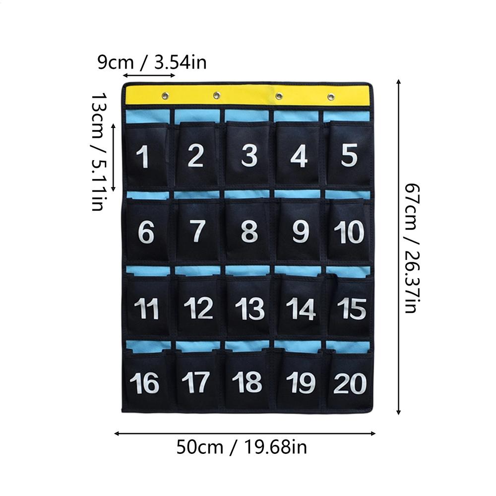 Storage Hanging Bag Classroom Mobile Cell Phone Storage Hanging Bag Portable Numbered 11 Pocket Hook School Wall Door Decor