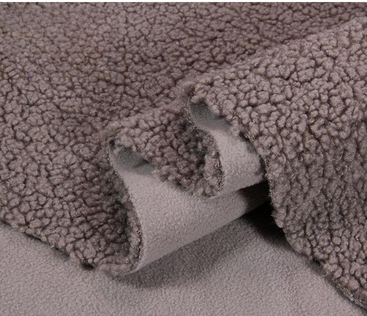 Suede Velvet Composite Lamb Wool Fabric Winter Thickening Warm for Diy Sewing Clothing  Wholesale Cloth