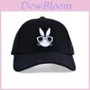 Cappellino da baseball estivo in stile coreano con ricamo di coniglio e protezione solare per sport all'aperto