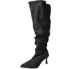 Wide Tube Big Tube Circumference Long Tube Women's Autumn 2025 Thin Heel Stack Boots Long Boots Pointed High Heel High Knight Boots