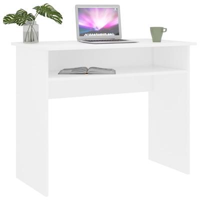 White Desk 90 X 50 X 74 Cm Engineered Wood