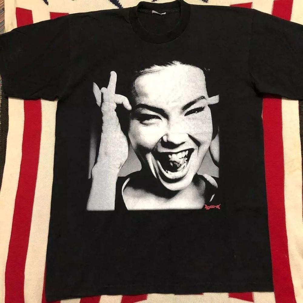 Унисекс футболка Bjork Signature Basic Black с коротким рукавом, репринт, размеры S-5XL S