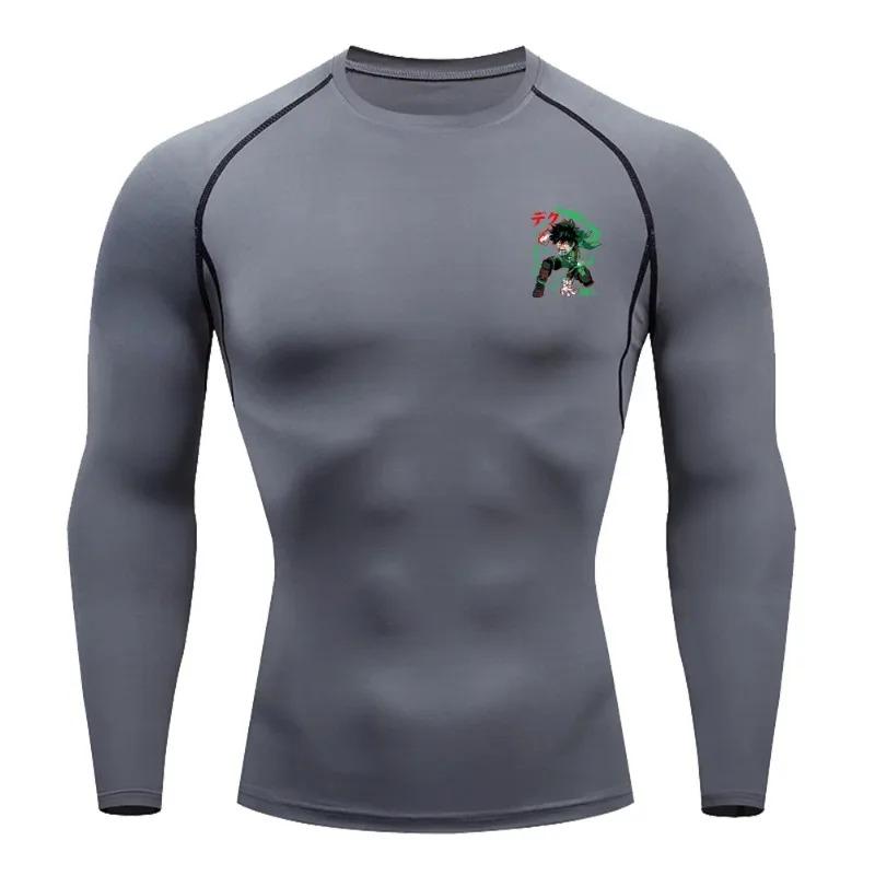 Fitness Sportswear Teenagers Tshirt Midoriya Izuku GraphicTight Training Clothes Boys Compression GYM Running Basketball Clothes
