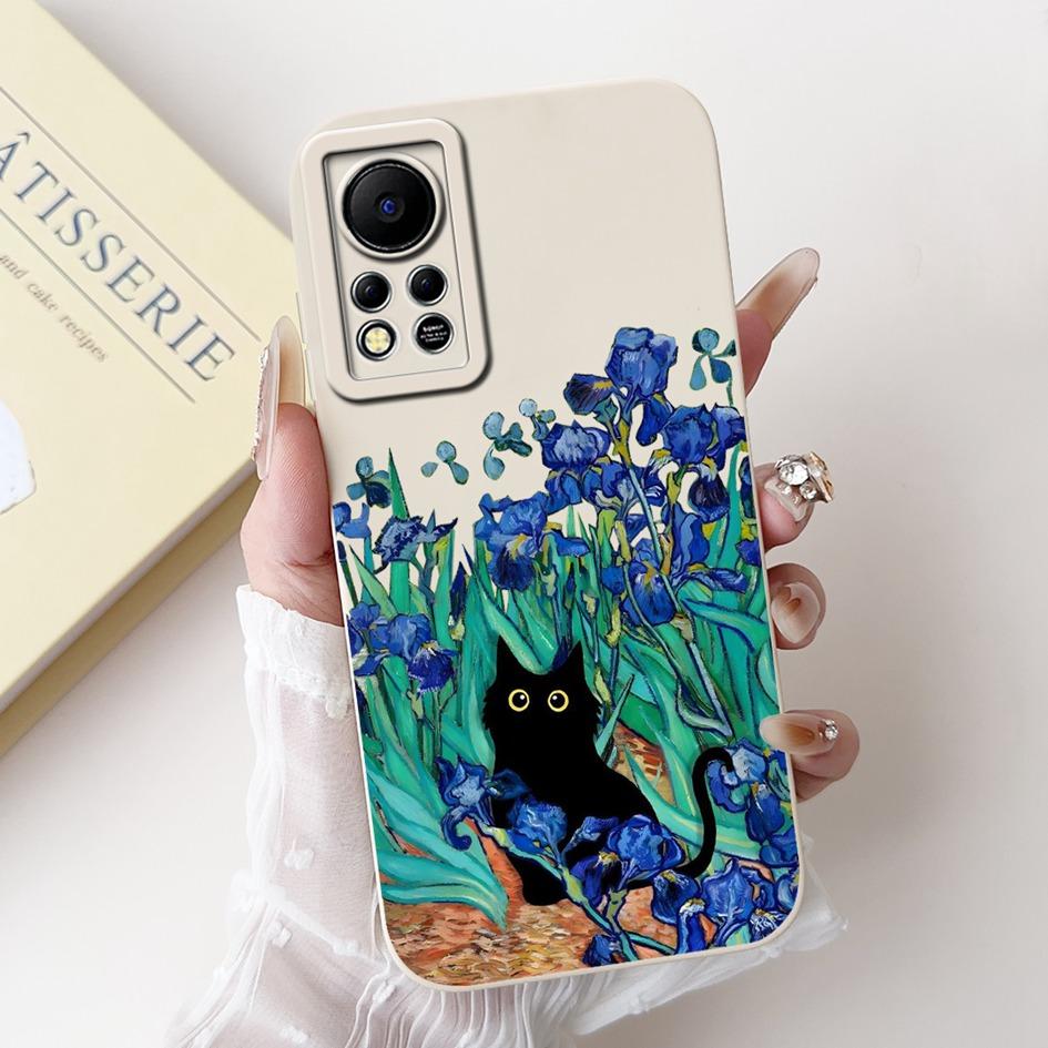 For Infinix Hot 11s NFC Case Cover Soft TPU Silicone Flower Painted Shockproof Cover For Infinix Hot 11s Hot11s NFC X6812 Fundas