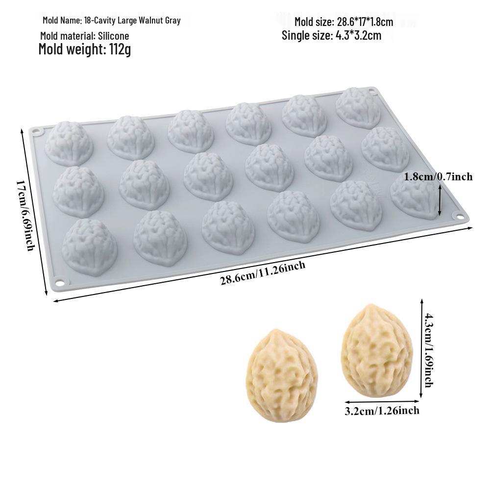 3D Fruchtmousse Silikon Kuchenformen: Birne, Apfel, Ananas, Pfirsich, Durian, Himbeere.