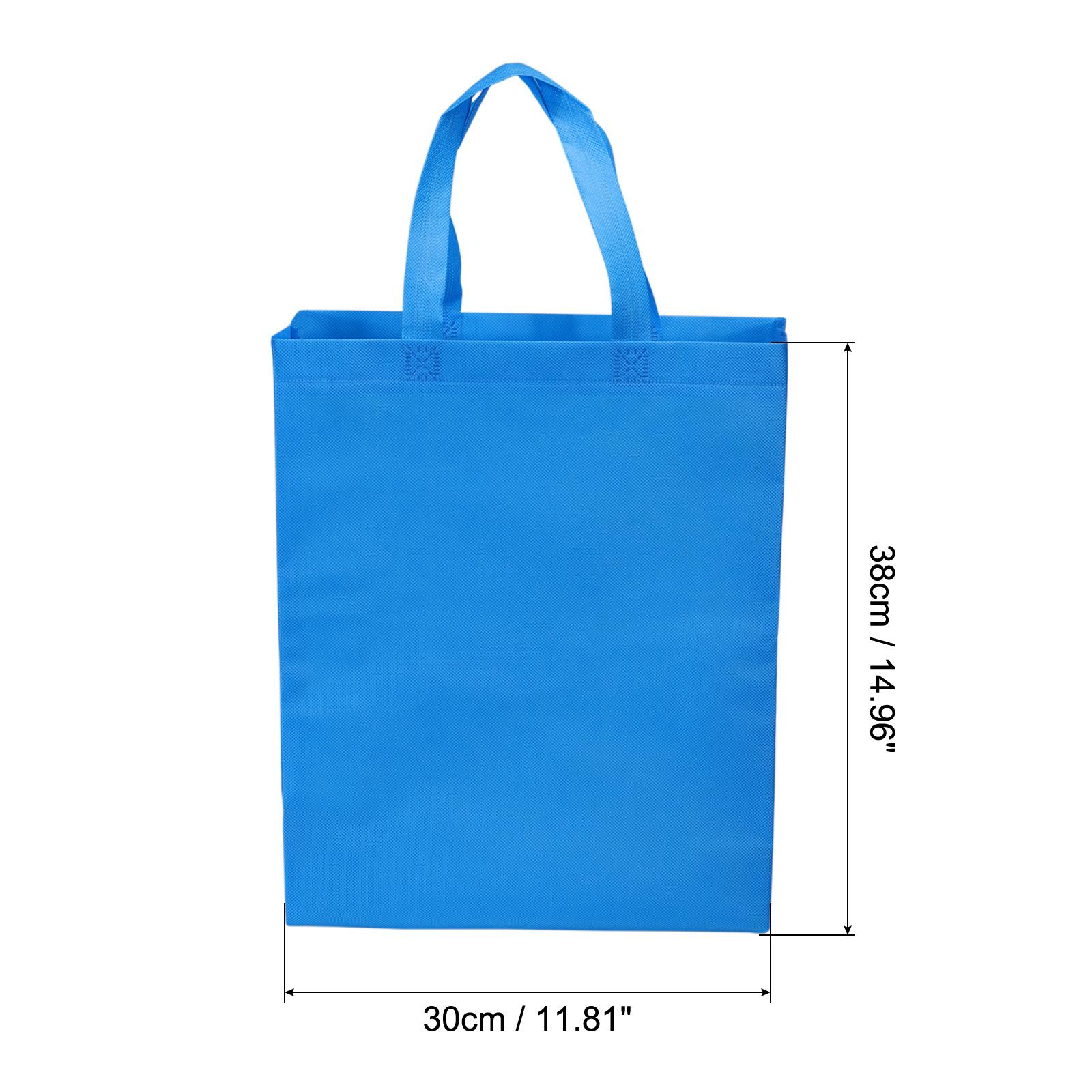 

38x30см Многоразовые подарочные пакеты, 10 штук Вертикальный стиль Нетканый продуктовый пакет-тоут для путешествий и хранения 38x30cm небесно-голубой
