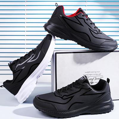 Frühling/Herbst Herren Freizeit PU Lederschuhe Schnürschuhe Rutschfest Laufschuhe