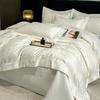 Sleep grid high-precision large flower position jacquard hollow lace bed cover four piece set