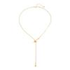 SHIXIN Vintage Simple Metal Bead Pendant Necklace for Women New Trendy Sexy Long Thin Clavicle Chain Aesthetic Y2K Jewelry Gift