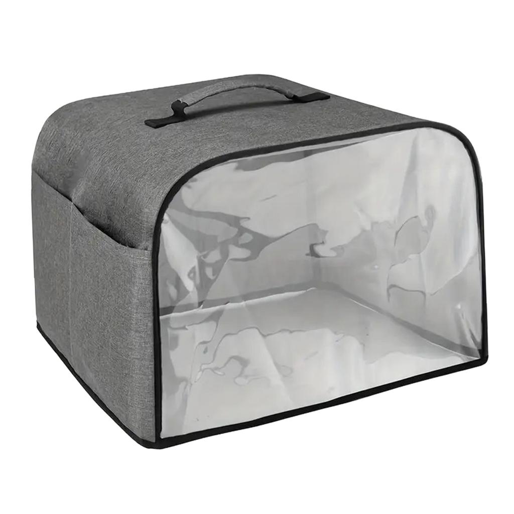 Toaster Dust Cover with Storage Pockets for Small Kitchen Appliance Fitments Washable Toaster Cover Clear Bread Machine Cover