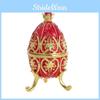 Pelican Russian Faberge Egg Box Ornaments With Rhinestone Decor For Gift Daily