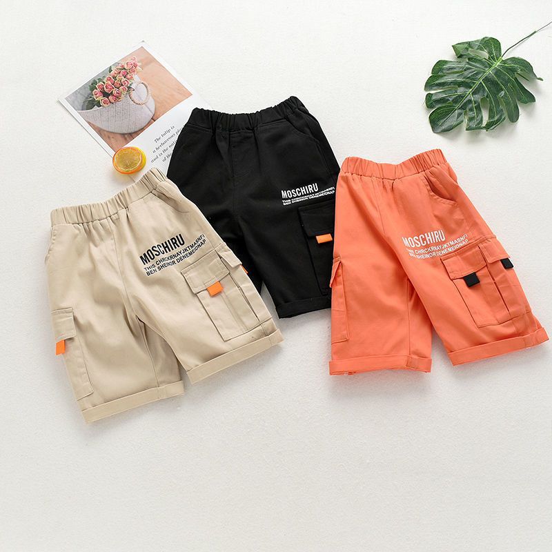 Summer Boys Pants Casual Letter Short Trousers Kids Children Comfortable Pants