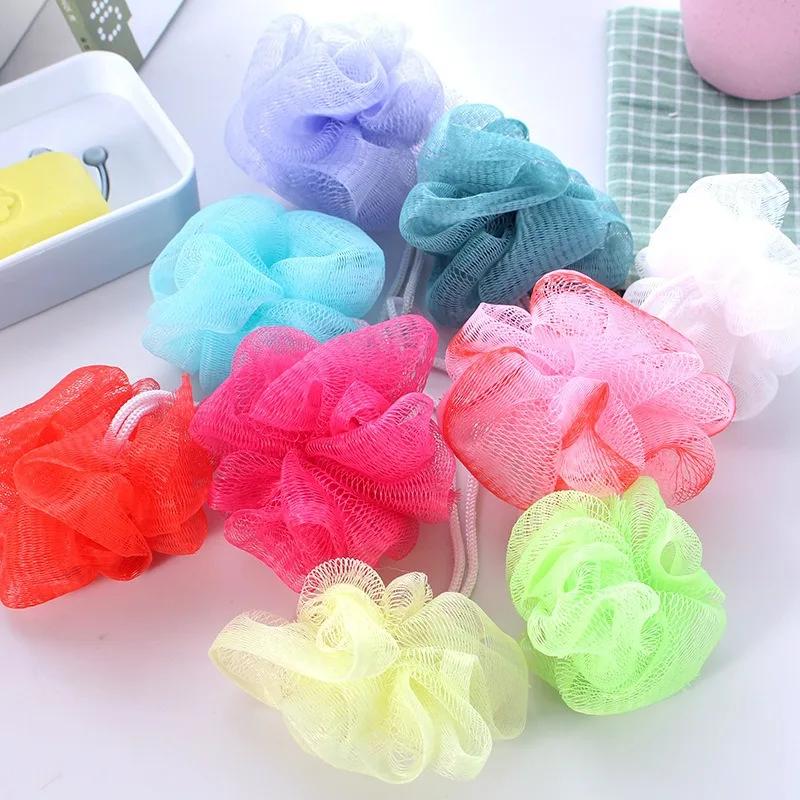 10 Pcs Color Random Bath Shower Soap Bubble Body Wash Exfoliate Puff Sponge Mesh Net Ball Bath Brushes Random Color Wholesale