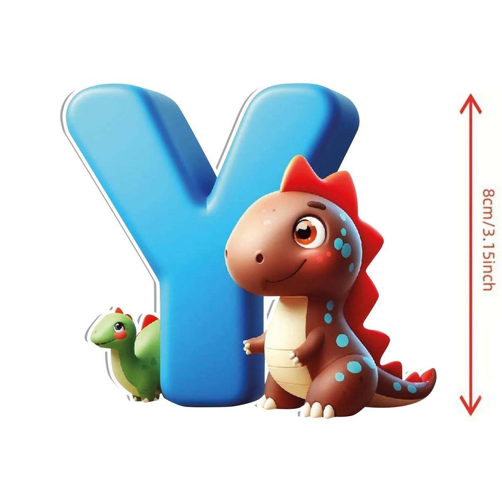 26 Letters Easter Dinosaur Pendant Acrylic Letters Easter Decoration Pendant
