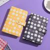 A6 Snowflake Button PU Leather DIY Binder Notebook Only Cover Diary Books Schedule Covers School Stationery
