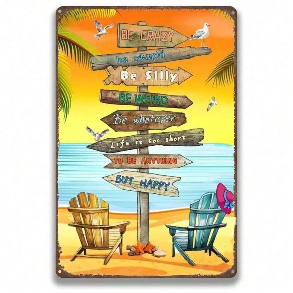 

Metal Poster Retro Surfboard Canvas Art for Bar Wall Decor