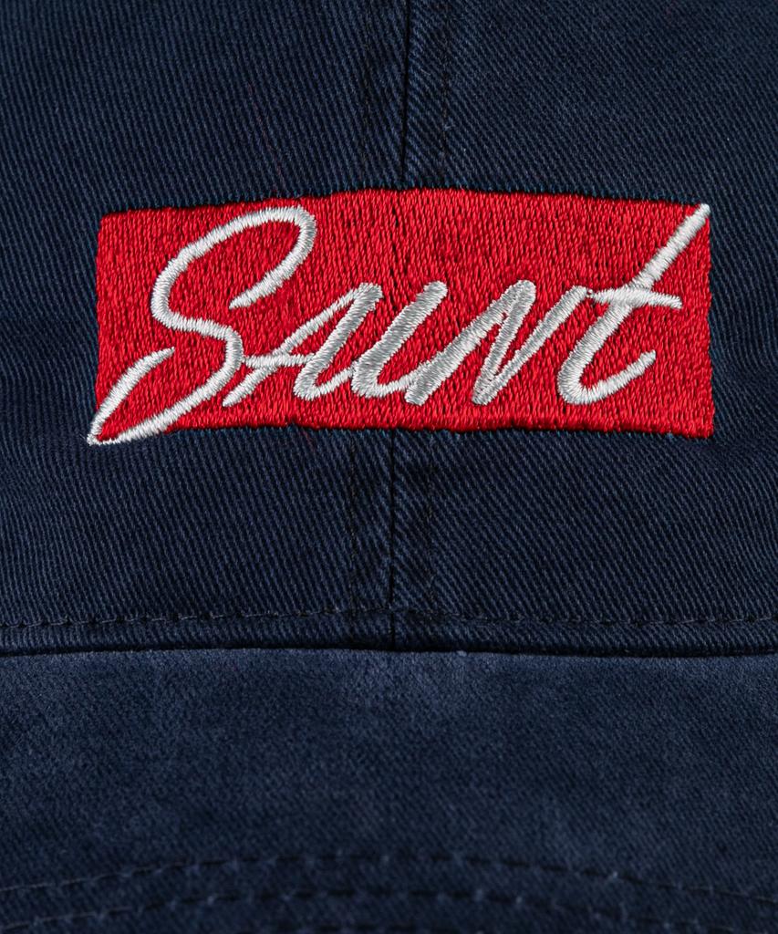 Wig Saint Box Logo Cation Washed Ball Cap - Navy