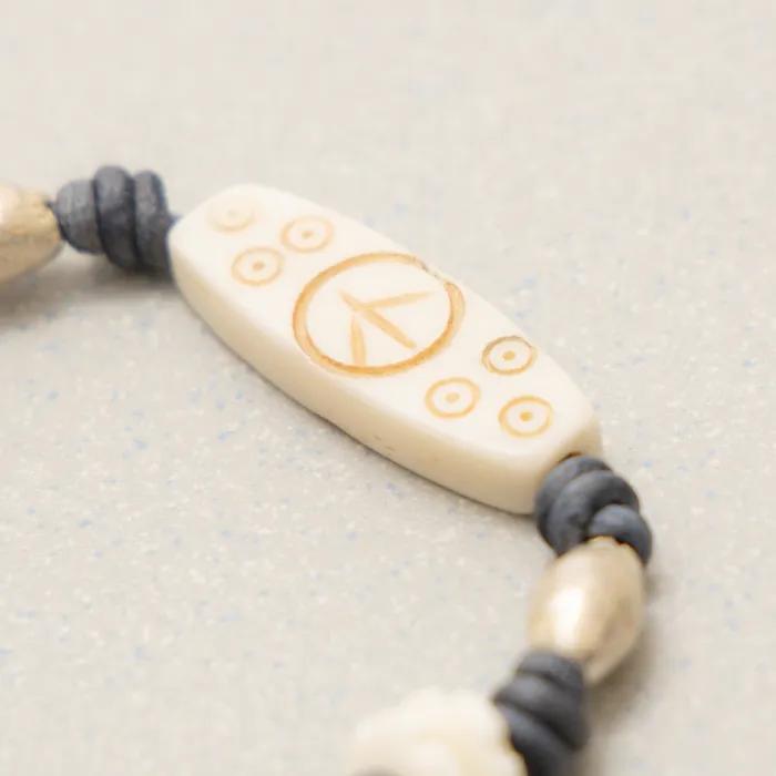 Etched Bracelet (Peace) Blue