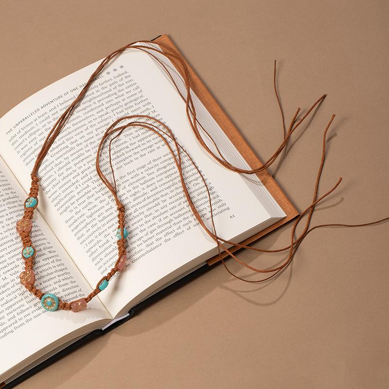 Bohemian retro style fringed waist chain women's exquisite hand-woven waist rope with skirt spring and summer ethnic style belt