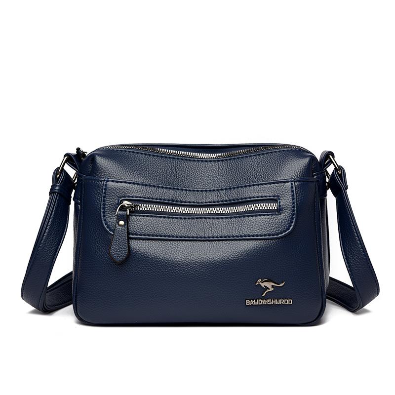 Fashionable Women's Leather Crossbody Bag, Elegant Shoulder Bag, Women's Large Capacity Crossbody Bag, Retro Shoulder Bag, Multi Pocket Shoulder Bag