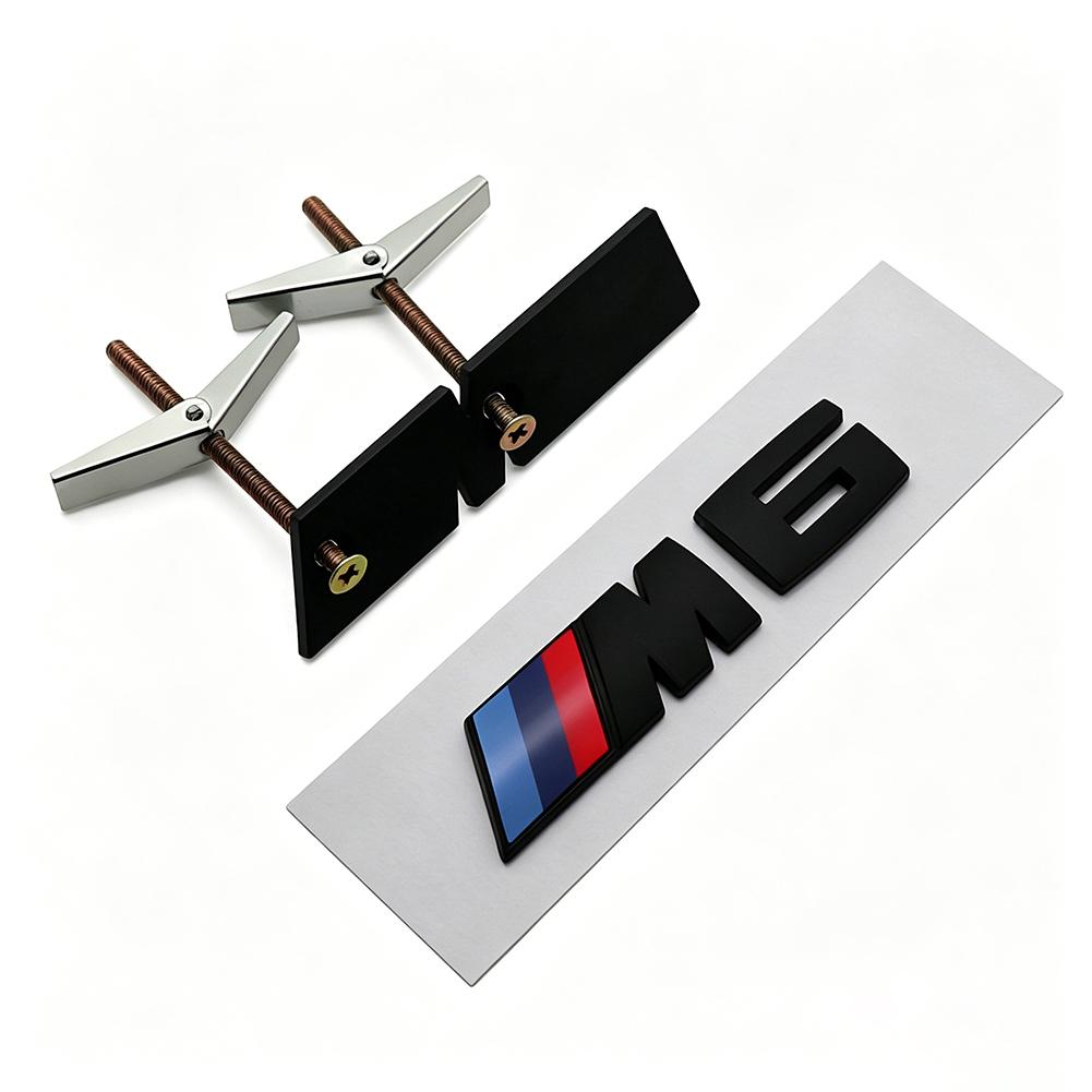 QXFA9 1Pcs M Logo 3D ABS Car Styling Front Grille Badge Emblem Accessory For BMW M M2 M3 M4 M5 M6 G80 G06 G07 G42 G14 G15 G16 F82 F20