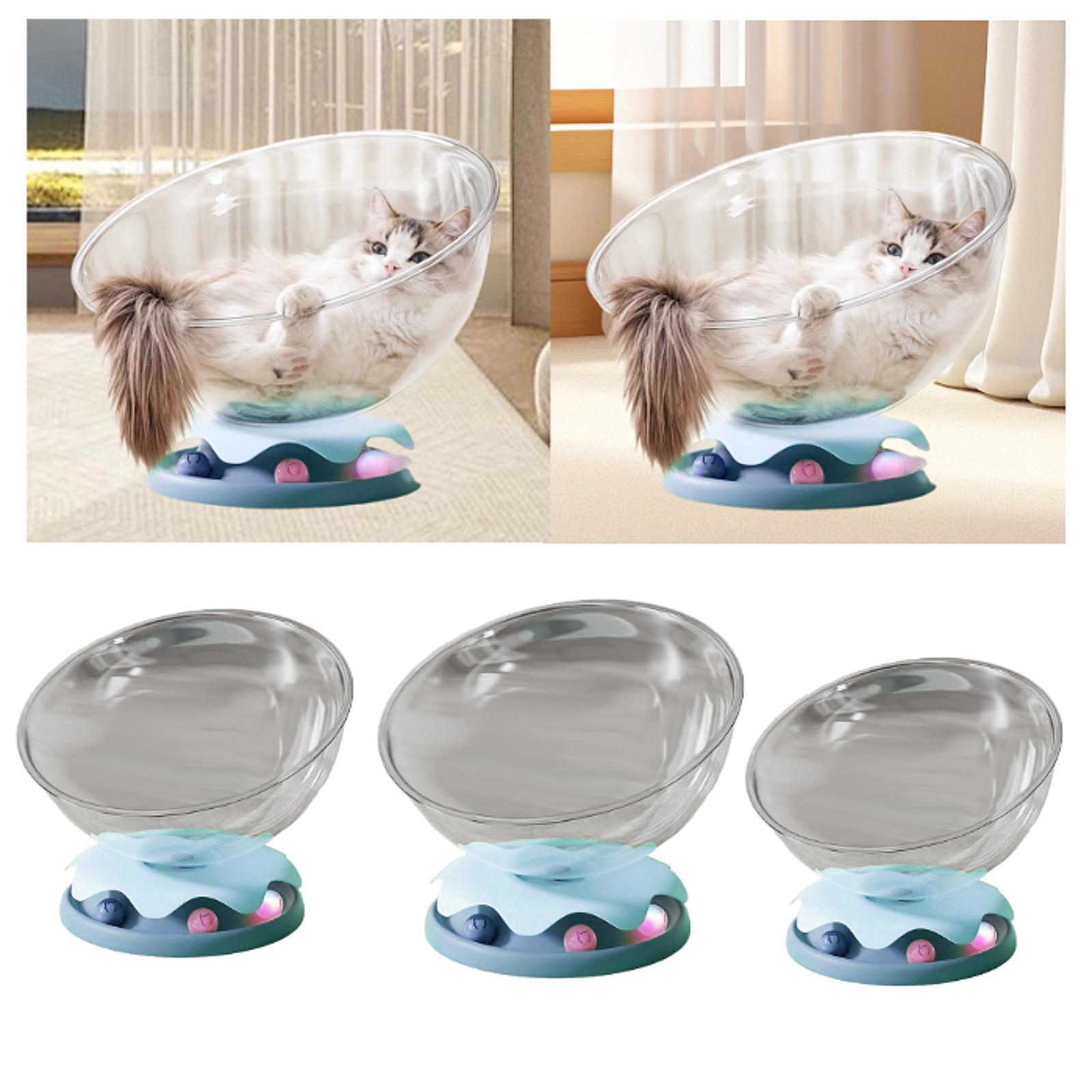 Космическая капсула лежанка для кошек товары для питомцев игровой центр всесезонная универсальная прозрачная легко моющаяся кошачья лежанка для котят Diameter 32cm