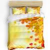 Pumpkin Thanksgiving Maple Leaf Autumn 3pcs Bedding Set For Bedroom Double Bed Home Textile Duvet Cover Quilt Cover Pillowcase