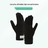 Korean Style Fleece-Lined Touchscreen Wool Gloves for Men - Thick, Warm, Cold-Resistant Hand Protection for Cycling & Outdoor Activities