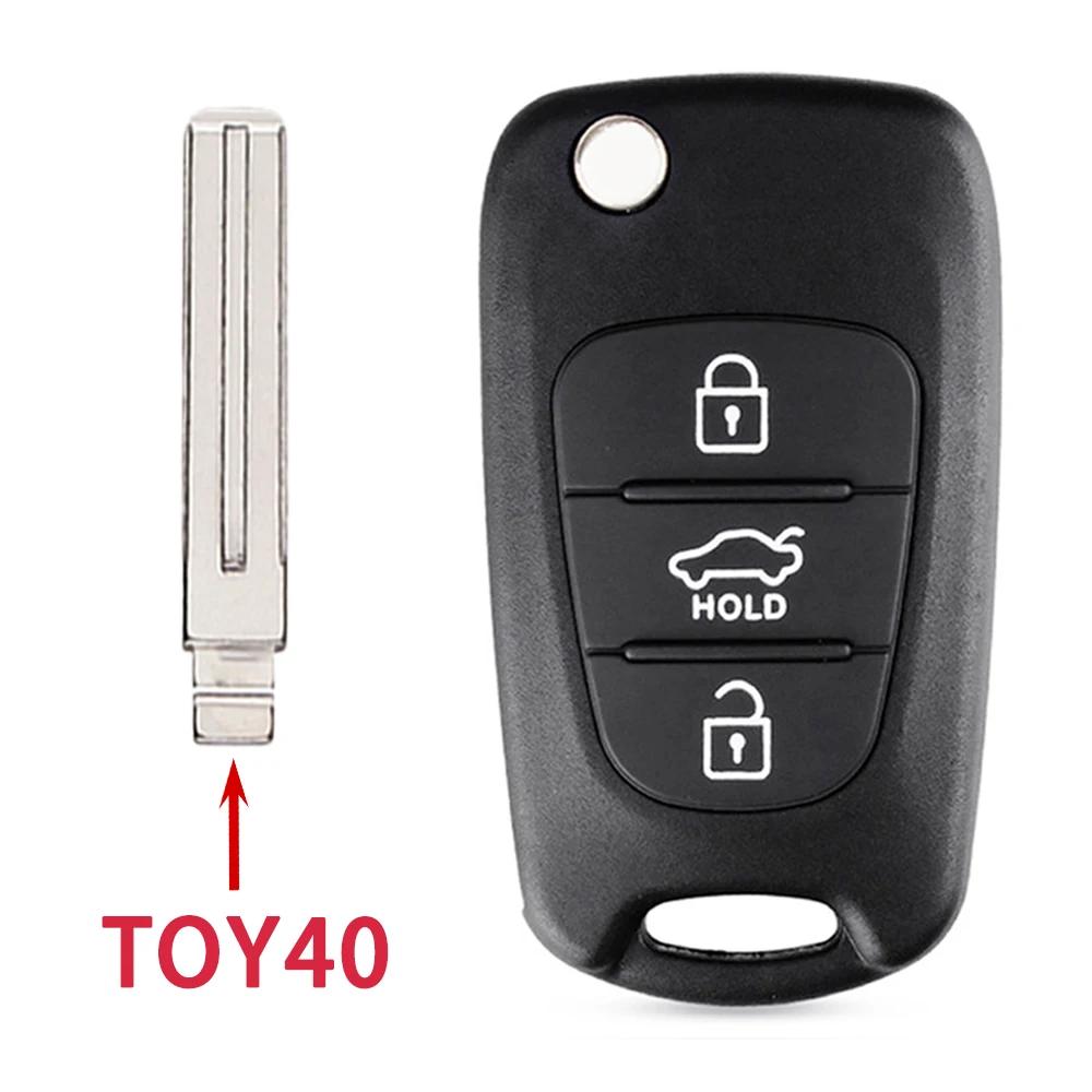 Für Hyundai I20 I30 Ix35 I35 Für Kia K2 K5 Rio 3 Picanto Ceed Cerato Sportage Klappbare Fernbedienung Auto Schlüsselhülle 3 Tasten
